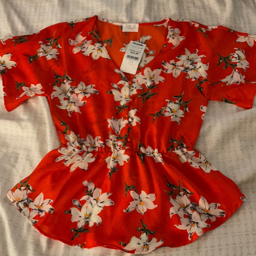 Orange summer blouse